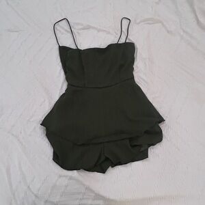 Windsor Dark Green Summer Romper